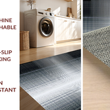 Ultra Soft Area Rug, Non Slip, Stain Resistant, Washable Area Rugs for Living Room, Bedroom, Serene Earthy Trellis Vibe(Black)