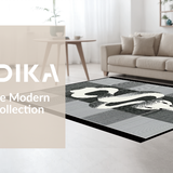 Ultra Soft Area Rug, Non Slip, Stain Resistant, Washable Area Rugs for Living Room, Bedroom, Dramatic Gothic Snake Pattern Design(White)