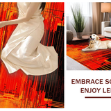 Dynamic Lava Thematic Artwork(Red)