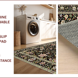 Ultra Soft Area Rug, Non Slip, Stain Resistant, Washable Area Rugs for Living Room, Bedroom, Soft Floral Vintage Living Room Rug(Beige)