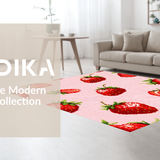 Cheerful Green Strawberry Motif(Pink)