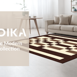 Ultra Soft Area Rug, Non Slip, Stain Resistant, Washable Area Rugs for Living Room, Bedroom, Contemporary Soft Textured Layers(Beige)