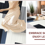 Ultra Soft Area Rug, Non Slip, Stain Resistant, Washable Area Rugs for Living Room, Bedroom, Sleek Abstract Grey Geometric Arrangement(Gray)