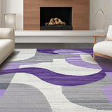 Ultra Soft Area Rug, Non Slip, Stain Resistant, Washable Area Rugs for Living Room, Bedroom, Stylish Minimalist Color Splash(Purple)