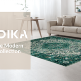 Lush Trellis Print Floor Accent(Blue)