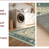 Ultra Soft Area Rug, Non Slip, Stain Resistant, Washable Area Rugs for Living Room, Bedroom, Rustic Vintage Distressed Visuals(Ivory)