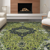 Luxurious Charcoal Floral Accents(Green)