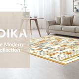 Ultra Soft Area Rug, Non Slip, Stain Resistant, Washable Area Rugs for Living Room, Bedroom, Sophisticated Beige and White Contrast(Brown)