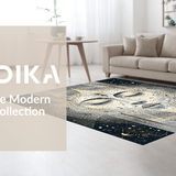 Ultra Soft Area Rug, Non Slip, Stain Resistant, Washable Area Rugs for Living Room, Bedroom, Mystic Sun and Crescent Moon Rug with Zodiac Constellation and Tarot Geometry(Gray)
