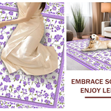 Ultra Soft Area Rug, Non Slip, Stain Resistant, Washable Area Rugs for Living Room, Bedroom, Delicate Nature-Inspired Visuals(Purple)