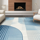 Ultra Soft Area Rug, Non Slip, Stain Resistant, Washable Area Rugs for Living Room, Bedroom, Minimalist Soft Blue Tones(Blue)
