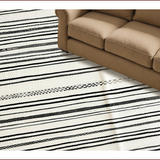 Ultra Soft Area Rug, Non Slip, Stain Resistant, Washable Area Rugs for Living Room, Bedroom, Elegant Black and Cream Geometry(Beige)
