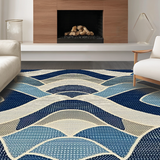 Chic Navy Braided Curves(Blue)