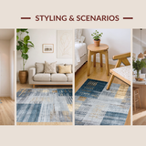 Luxurious Grey and Gold Swirl(Blue)