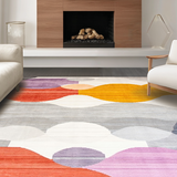 Ultra Soft Area Rug, Non Slip, Stain Resistant, Washable Area Rugs for Living Room, Bedroom, Sophisticated Warm Toned Patterns(Purple)