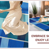 Ultra Soft Area Rug, Non Slip, Stain Resistant, Washable Area Rugs for Living Room, Bedroom, Plush Pink Tibetan Tiger Meditation Rug(Blue)