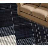 Ultra Soft Area Rug, Non Slip, Stain Resistant, Washable Area Rugs for Living Room, Bedroom, Chic Abstract Monochrome Design(Black)