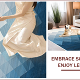 Ultra Soft Area Rug, Non Slip, Stain Resistant, Washable Area Rugs for Living Room, Bedroom, Plush Aesthetic Home Decor Non-Shedding Carpet(Blue)