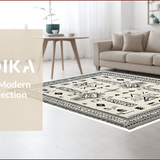 Ultra Soft Area Rug, Non Slip, Stain Resistant, Washable Area Rugs for Living Room, Bedroom, Indoor Performance High-Traffic(Black)