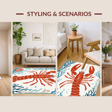 Coastal Chic Lobster Shell Motif(Red)