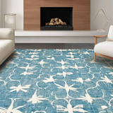 Ultra Soft Area Rug, Non Slip, Stain Resistant, Washable Area Rugs for Living Room, Bedroom, Chic Ribbon Knot Accent Rug Blue Bow Motif Decorative Plush Bath Mat(Blue)