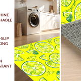 Ultra Soft Area Rug, Non Slip, Stain Resistant, Washable Area Rugs for Living Room, Bedroom, Whimsical Tropical Inspired Style(Yellow)