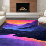 Ultra Soft Area Rug, Non Slip, Stain Resistant, Washable Area Rugs for Living Room, Bedroom, Elegant Fluid Artistic Composition(Purple)