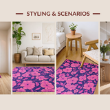 Ultra Soft Area Rug, Non Slip, Stain Resistant, Washable Area Rugs for Living Room, Bedroom, Delicate Vibrant Softness Theme(Purple)