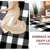 Bold Graphic Monochrome Checkered Look(Black)