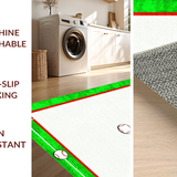 Ultra Soft Area Rug, Non Slip, Stain Resistant, Washable Area Rugs for Living Room, Bedroom, Sporty Graphic Red Accent(White)