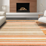 Ultra Soft Area Rug, Non Slip, Stain Resistant, Washable Area Rugs for Living Room, Bedroom, Cozy Monochrome Artful Design(Brown)