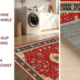 Ultra Soft Area Rug, Non Slip, Stain Resistant, Washable Area Rugs for Living Room, Bedroom, Chic Modern Abstract Design(Red)