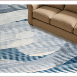 Ultra Soft Area Rug, Non Slip, Stain Resistant, Washable Area Rugs for Living Room, Bedroom, Tranquil Soft Blue Toned Elegance(Blue)