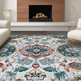 Ultra Soft Area Rug, Non Slip, Stain Resistant, Washable Area Rugs for Living Room, Bedroom, Artistic Grey Distressed Pattern(Gray)