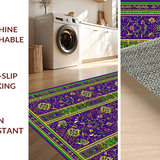 Ultra Soft Area Rug, Non Slip, Stain Resistant, Washable Area Rugs for Living Room, Bedroom, Rustic Colorful Diamond Pattern(Purple)