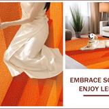Ultra Soft Area Rug, Non Slip, Stain Resistant, Washable Area Rugs for Living Room, Bedroom, Modern Burnt Orange Living Room Non-Slip Rug(Orange)