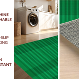 Ultra Soft Area Rug, Non Slip, Stain Resistant, Washable Area Rugs for Living Room, Bedroom, Trendy Green Tartan Decorative Touch(Green)