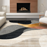 Elegant Beige Abstract Curvature(Gray)