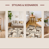 Ultra Soft Area Rug, Non Slip, Stain Resistant, Washable Area Rugs for Living Room, Bedroom, Glamorous Multicolor Animal Print(Beige)