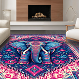 Vibrant Elephant Artistry(Blue)