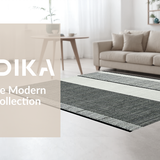 Ultra Soft Area Rug, Non Slip, Stain Resistant, Washable Area Rugs for Living Room, Bedroom, Woven Black White Stripe Rug: Contemporary Home Decor Carpet(Gray)