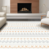 Ultra Soft Area Rug, Non Slip, Stain Resistant, Washable Area Rugs for Living Room, Bedroom, Charming Rustic Bunny Illustration(Gray)