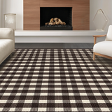 Ultra Soft Area Rug, Non Slip, Stain Resistant, Washable Area Rugs for Living Room, Bedroom, Elegant Warm Tones Fringed Texture(Brown)