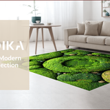 Ultra Soft Area Rug, Non Slip, Stain Resistant, Washable Area Rugs for Living Room, Bedroom, Whimsical Moss Tone Nursery Play Rug(Green)