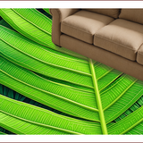 Ultra Soft Area Rug, Non Slip, Stain Resistant, Washable Area Rugs for Living Room, Bedroom, Tropical Leaf Velvet(Green)