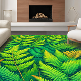 Ultra Soft Area Rug, Non Slip, Stain Resistant, Washable Area Rugs for Living Room, Bedroom, Vibrant Floral Cartoon Theme(Green)
