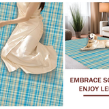 Contemporary Textured Plaid Motif(Beige)