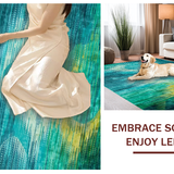 Dynamic Blue Green Abstract(Blue)