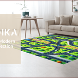 Ultra Soft Area Rug, Non Slip, Stain Resistant, Washable Area Rugs for Living Room, Bedroom, Colorful City Life Kids Playroom Educational Rug(Green)