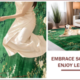 Ultra Soft Area Rug, Non Slip, Stain Resistant, Washable Area Rugs for Living Room, Bedroom, Botanical Non-Slip Door Mat for Kitchen and Bedroom(Green)
